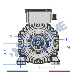Moteurs triphasés MOT-4kW-1500-B34-112-155